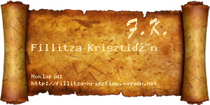 Fillitza Krisztián névjegykártya